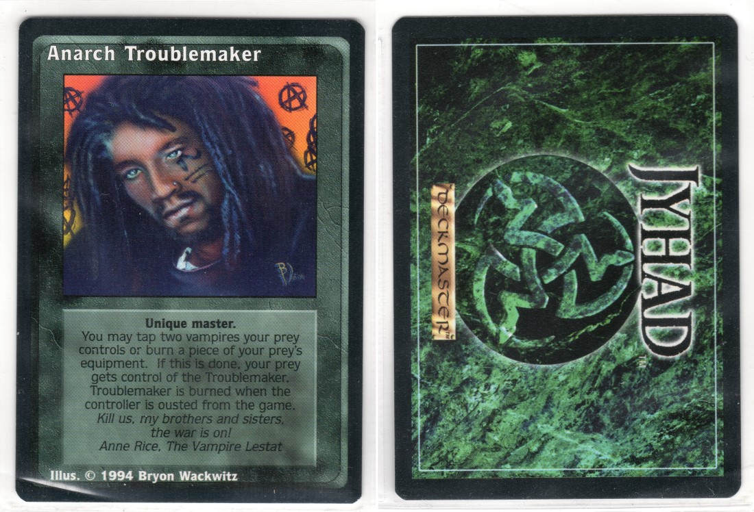 rare jyhad cards Vampire the Eternal Struggle Booster Box 1994 JYHAD VINTAGE VAMPIRE TRADING