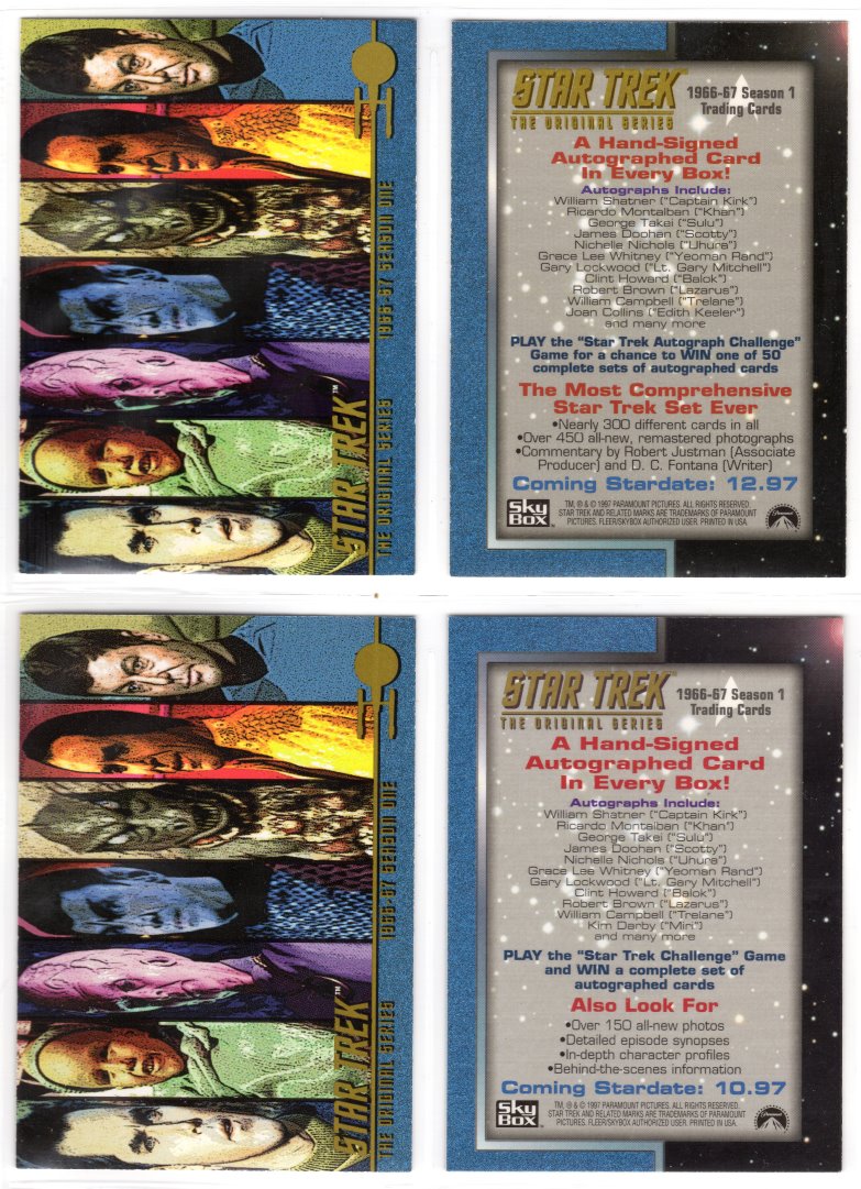 Promo- Star Trek The Original Series Season 1 10/97 Error Plus