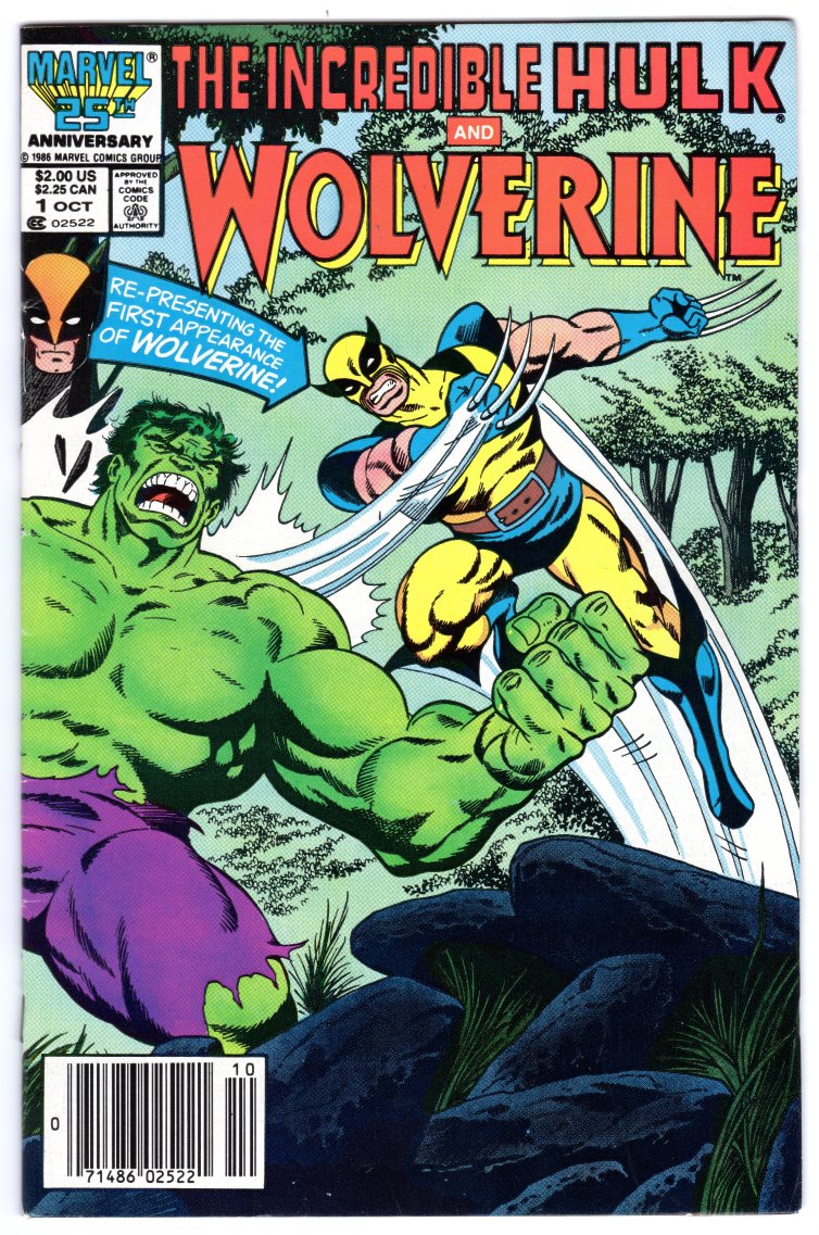 Marvel Comics The Incredible Hulk and Wolverine #1 VF 1986 Copper